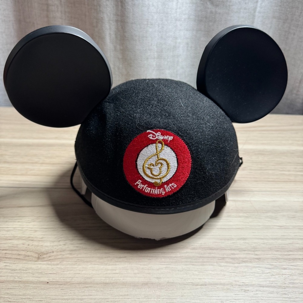 Disney Mickey Ear Hat Adult 56cm Black Good Performing Arts Treble Clef Patch